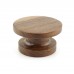 Knob style C 60mm walnut lacquered wooden knob